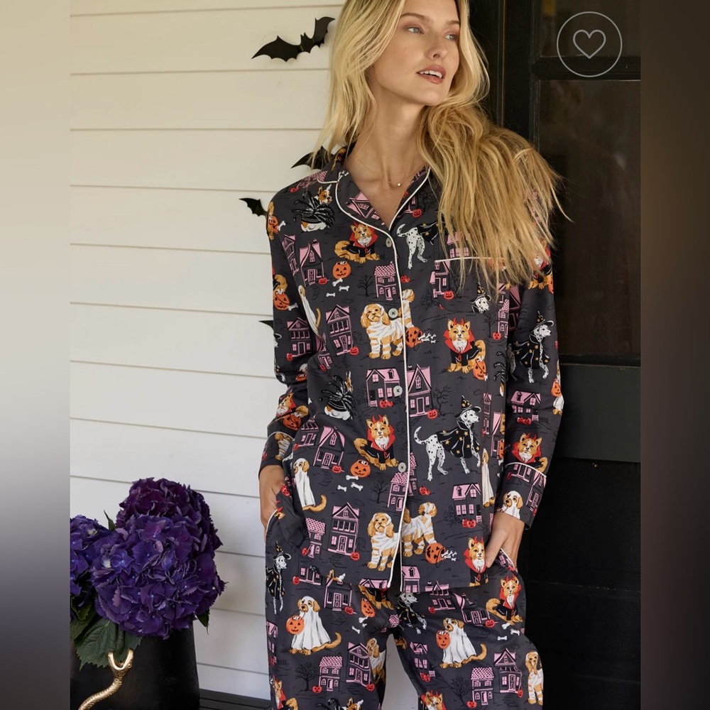 Printfresh Howloween nights long pants set- NWT Moon Rock XL